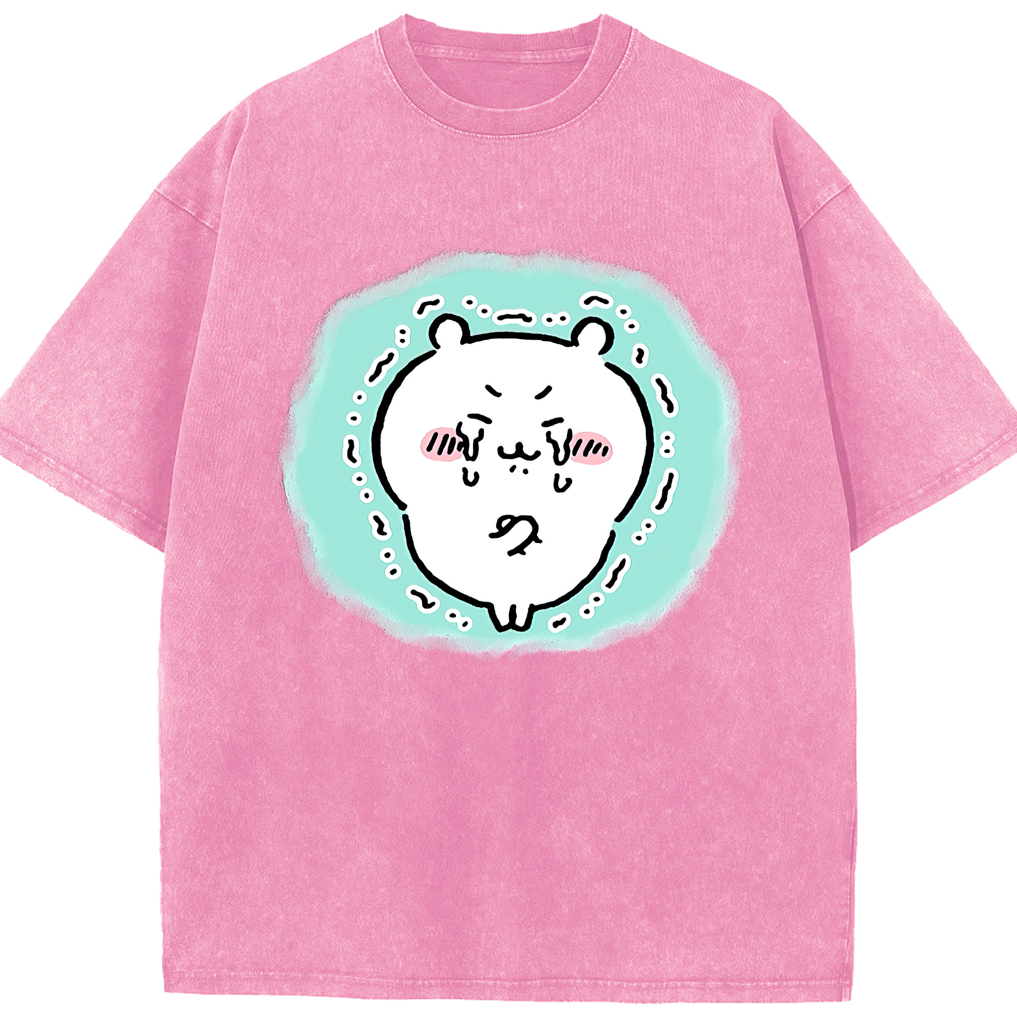 （画像用） ちいかわ ちいかわ Chii-kawa chiikawa 綿100% ヴィンテージ風 半袖Tシャツ（フロントプリント）
